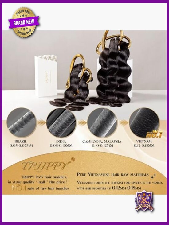 Body Wave Raw Vietnamese Hair Bundles 16-20 Inches Weave Extension